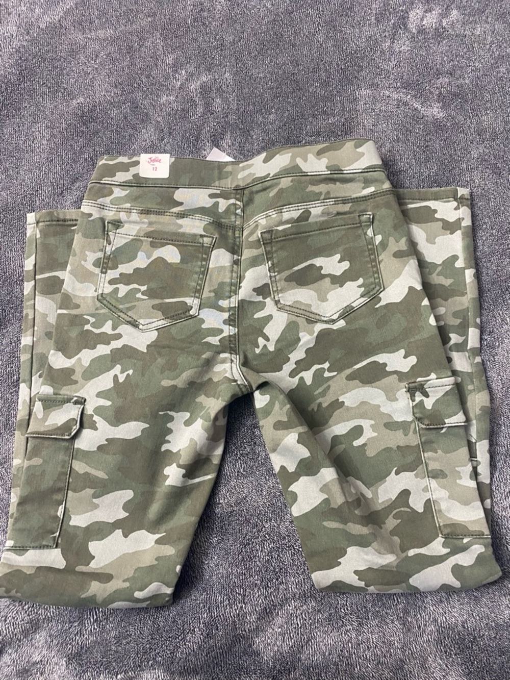 NWT Justice Girls Camo Cargo Jeggings – Size 12 - Picture 4 of 8